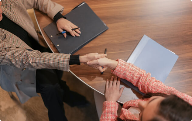 people shaking hands